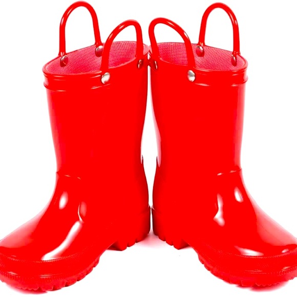 HISEA Other - HISEA Kids Waterproof Rain Boots w/Handle Boys Girls Outdoor Lightweight Wellies